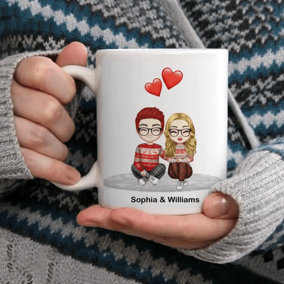 Personalized Mug It Started With A Message - Anniversary, Loving Gift For Spouse, Couples - OLESA