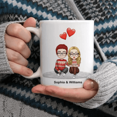 Personalized Mug It Started With A Message - Anniversary, Loving Gift For Spouse, Couples - OLESA