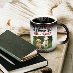 Personalized Name Color Changing Mug For Pet Owner - Well Trained Mom Photo - OLESA