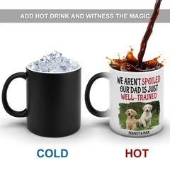 Personalized Name Color Changing Mug For Pet Owner - Well Trained Mom Photo - OLESA