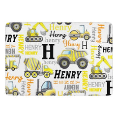 Personalized Name Construction Decorative Mat - Gift for Baby Birthday - OLESA