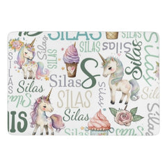 Personalized Name Custom Unicorn Decorative Mat - OLESA