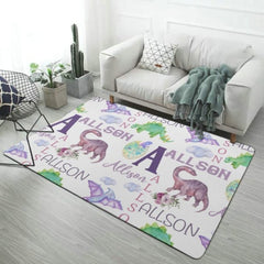 Personalized Name Dinosaur Decorative Mat - Gifts for Kids - OLESA