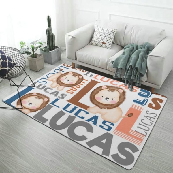 Personalized Name Lion Decorative Mat - OLESA