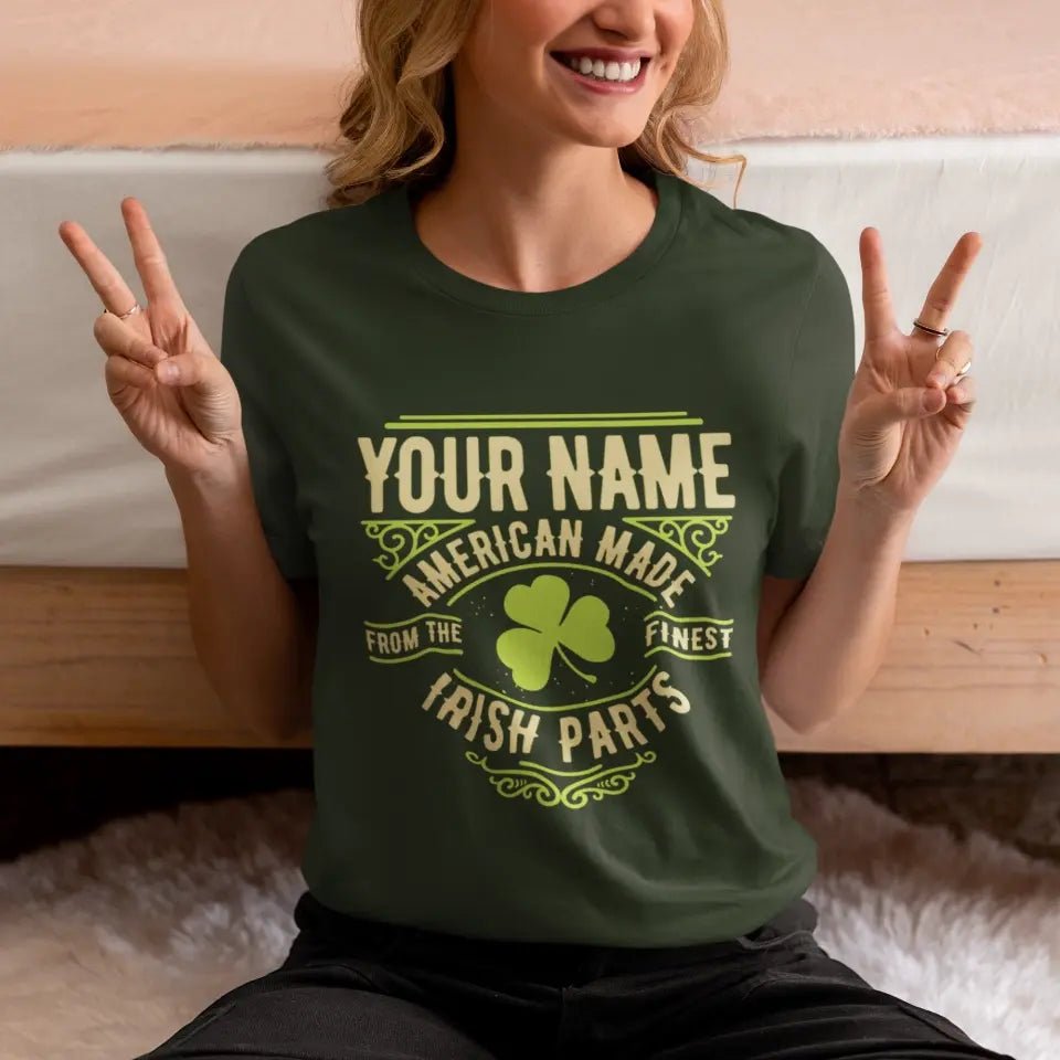 Personalized Name St. Patrick Irish Parts T Shirt - OLESA