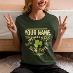 Personalized Name St. Patrick Irish Parts T Shirt - OLESA