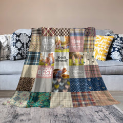 Personalized Photo Collage Blanket Minimalist Gift for Mom - Mother's Day Gifts - OLESA