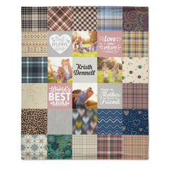 Personalized Photo Collage Blanket Minimalist Gift for Mom - Mother's Day Gifts - OLESA