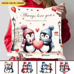 Personalized Pillow - Gift For Penguin Couple - OLESA