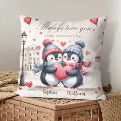 Personalized Pillow - Gift For Penguin Couple - OLESA