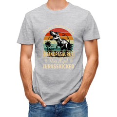 Personalized T shirt - Don't mess with grandpasaurus you'll get jurasskicked - OLESA