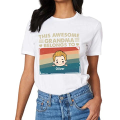 Personalized T Shirt - This Awesome Nana Mommy Daddy Belongs To These Kids - OLESA