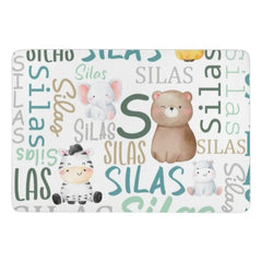 Personalized Woodland Cute Animals Decorative Mat - OLESA