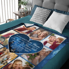 (Photo Inserted) Hugs From Heaven - Personalized Blanket - Memorial Gift For Family, Remembrance, Grief Gift, Sympathy Gift - OLESA