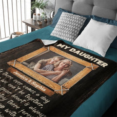 （Photo Inserted) Wrap Yourself Up With This - Personalized Blanket - Birthday, Loving Gift For Daughter, Son, Grandkids - OLESA