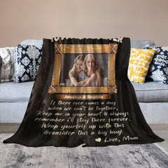 （Photo Inserted) Wrap Yourself Up With This - Personalized Blanket - Birthday, Loving Gift For Daughter, Son, Grandkids - OLESA