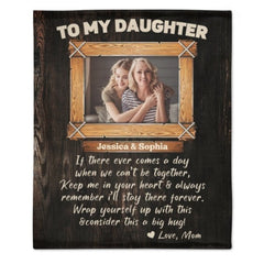 （Photo Inserted) Wrap Yourself Up With This - Personalized Blanket - Birthday, Loving Gift For Daughter, Son, Grandkids - OLESA