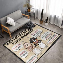 Remember When Visiting Our House - Personalized Decorative Mat, Doormat - OLESA