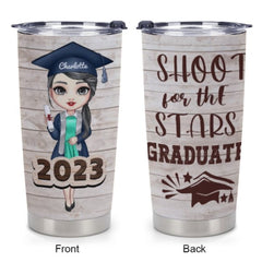 Shoot For The Stars Graduate - Personalized Tumblers - ARNOVIC