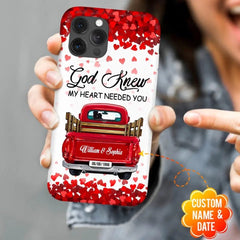Sweet Couple On Red Truck, You & Me We Got This Personalized Phone Case - OLESA