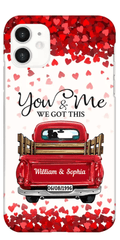 Sweet Couple On Red Truck, You & Me We Got This Personalized Phone Case - OLESA