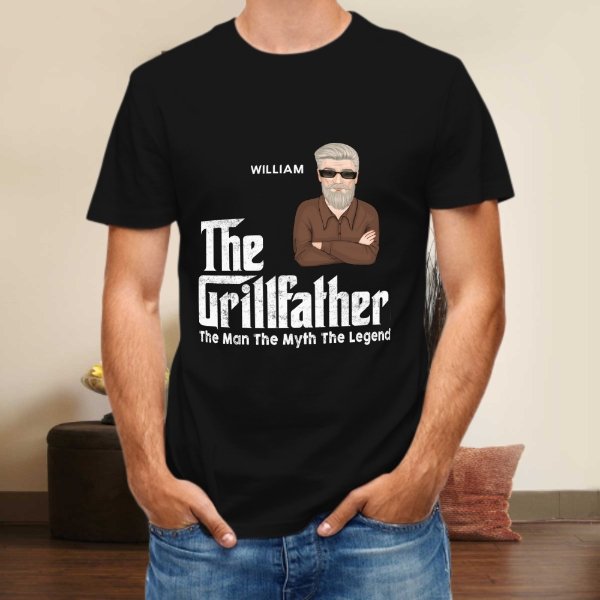 The Grillfather - Gift For Dad - Personalized Unisex T-Shirt - OLESA