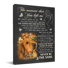 The Moment That You Left Me,My Heart Split In Two - Personalized Canvas Wall Art - OLESA