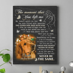 The Moment That You Left Me,My Heart Split In Two - Personalized Canvas Wall Art - OLESA