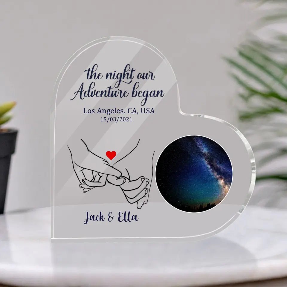 The Night Our Stars Aligned - Personalized Gifts Custom Constellation Star Map Acrylic Plaque Gift For Him Her, For Couples - OLESA
