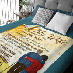 To My Wife Never Forget That I Love You - Gift For Couples, Personalized Blanket - ARNOVIC