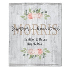 Together We Have It All Blanket - Gift for Couple - OLESA