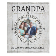 True North Custom Photo Blanket - Gift for Grandpa - OLESA