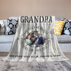 True North Custom Photo Blanket - Gift for Grandpa - OLESA