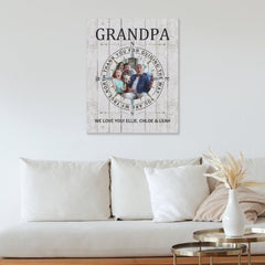 True North Custom Photo Canvas - Gift for Grandpa - OLESA