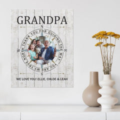 True North Custom Photo Canvas - Gift for Grandpa - OLESA