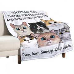 Violets Are Blue Thanks For Scooping Up Our Poo - Personalized Blanket - ARNOVIC