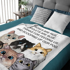Violets Are Blue Thanks For Scooping Up Our Poo - Personalized Blanket - ARNOVIC