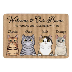 Welcome To My Home - Funny Personalized Cat Decorative Mat, Doormat - OLESA