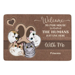 Welcome To Paw House - Personalized Decorative Mat - Gift For Pet Lovers - OLESA