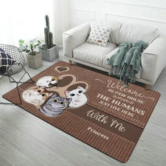 Welcome To Paw House - Personalized Decorative Mat - Gift For Pet Lovers - OLESA