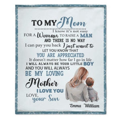 You Will Always Be My Loving Mother - Personalized Blanket - Mother's Day Gift For Mom, Mother - From Son - OLESA