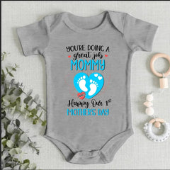 You're Doing Great Job Mommy - Family Personalized Custom Baby Onesie - Mother's Day, Baby Shower Gift, Gift For First Mom - OLESA